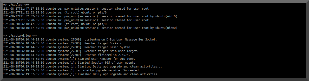 syslog config