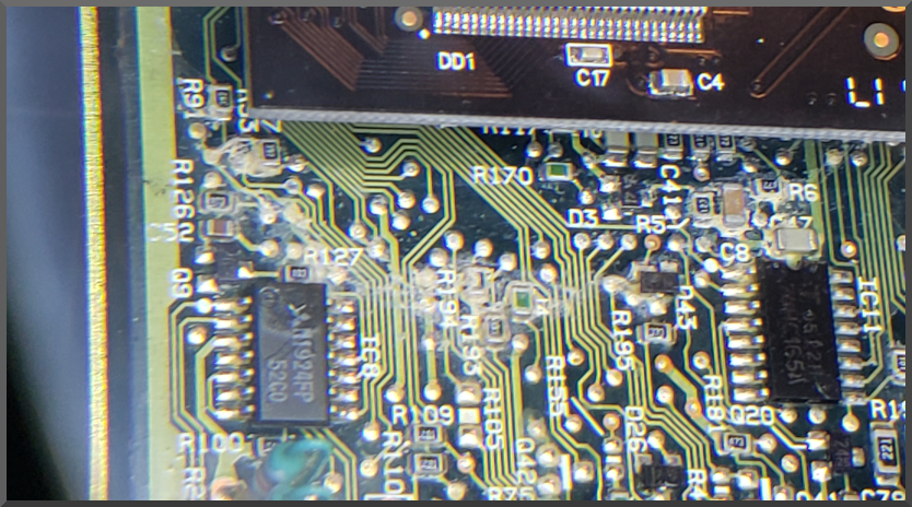 burned ecu board