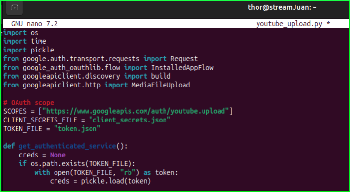 YouTube API Video automation
